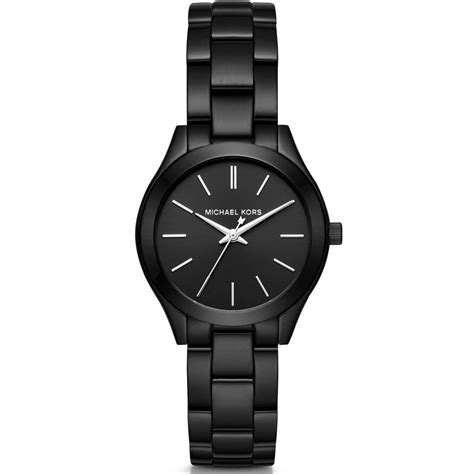 michael kors women's mini slim runway black watch mk3587|Michael Kors MK3587 Women's Mini Slim Runway Black.